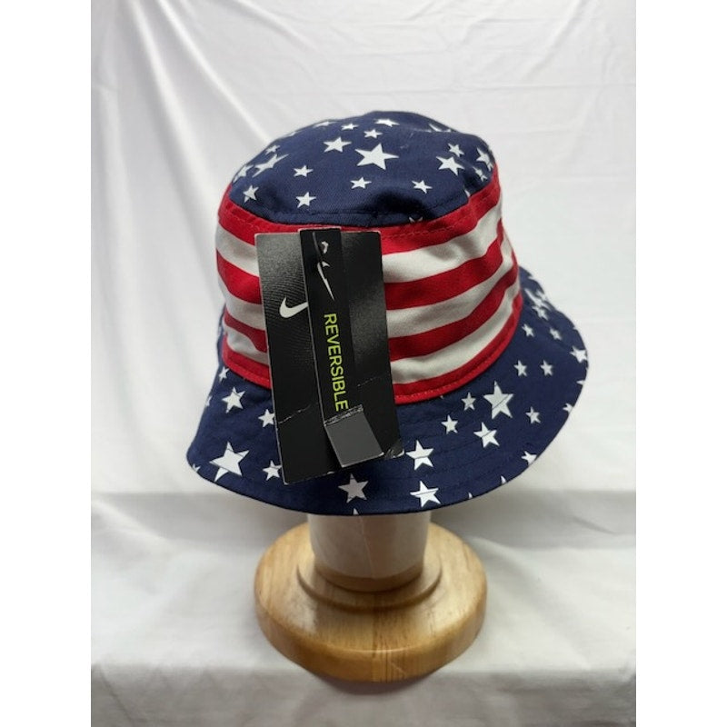 Nike Reversible Bucket Hat USA Flag Red White Blue Adult Unisex Size S/M