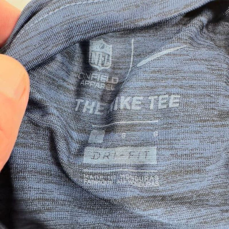 Nike NFL Nike Denver Broncos Training Performance T-Shirt Navy Blue Mens Size L