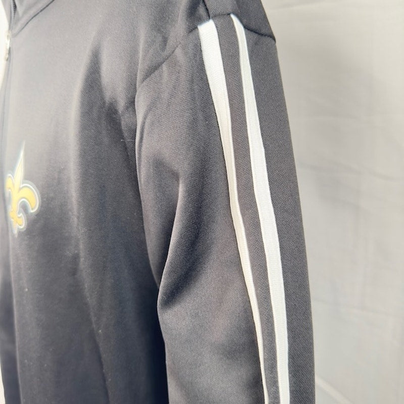 NFL Team Apparel New Orleans Saints Full-Zip Track Jacket Black Mens Size XL