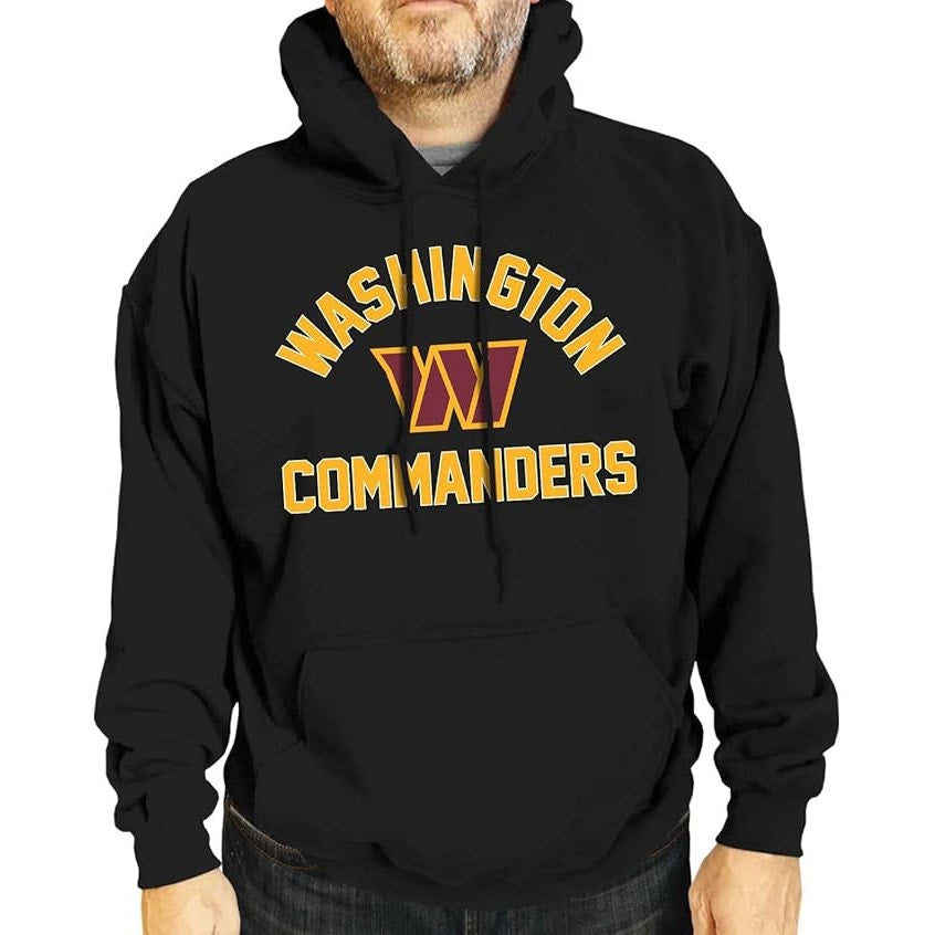 Campus Colors Washington Commanders Hoodie Sweatshirt Black Mens Medium