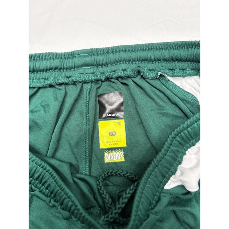 Diadora Diadry Training Shorts Elastic Waist Pull-On Green/White Womens XS