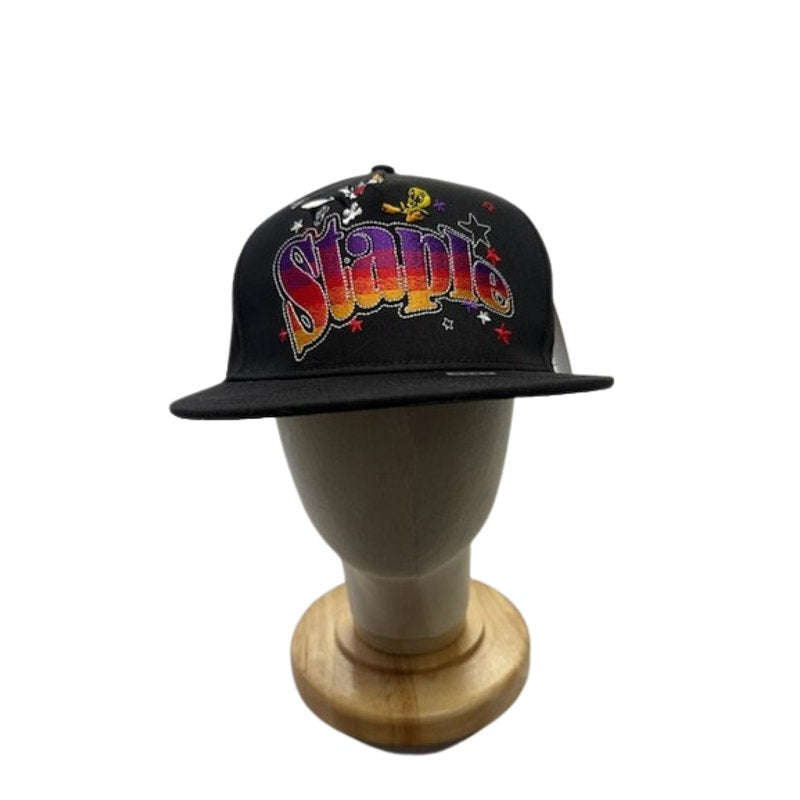 Looney Tunes Baseball Cap Snapback Space Jam Style Black Unisex One Size