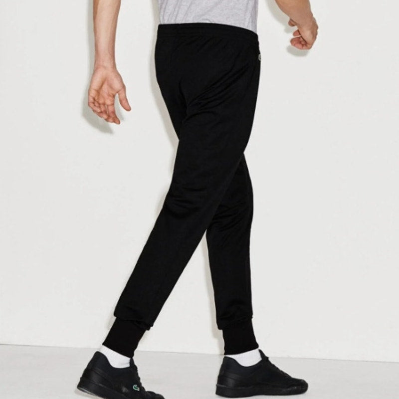 Lacoste Sport Tennis Track Pants Athletic Fit Elastic Waist Black Mens Size XL