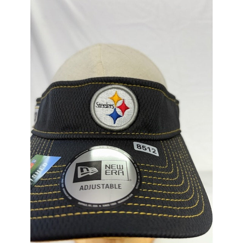 New Era Pittsburgh Steelers Adjustable Visor NFL Black Gold Unisex OSFM