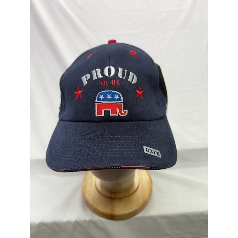 Proud To Be Republican Adjustable USA Made Patriotic Baseball Cap Blue OS