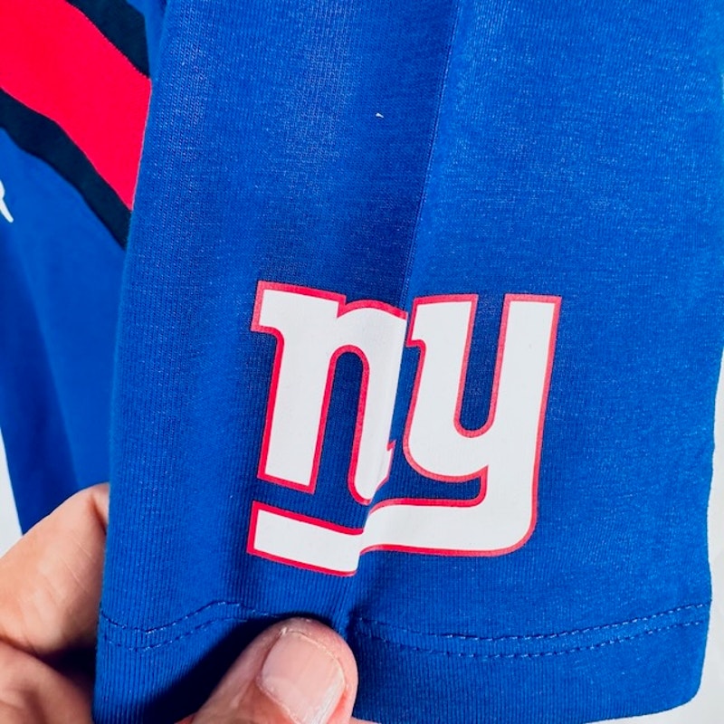 Tommy Hilfiger NY Giants Graphic T-Shirt Short Sleeve Blue Mens Size XL