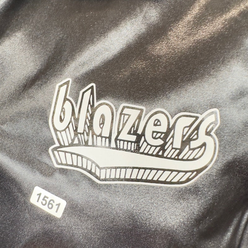 Mitchell & Ness Portland Blazers Doodle Coaches Jacket Snap Satin Black Size L