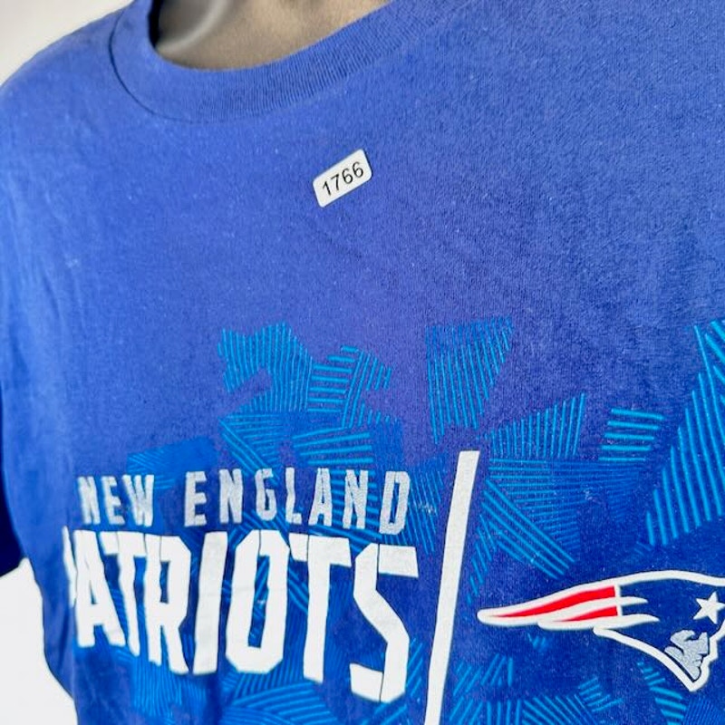 Majestic NFL New England Patriots Iconic Geo Drift T-Shirt Navy Blue Mens XL