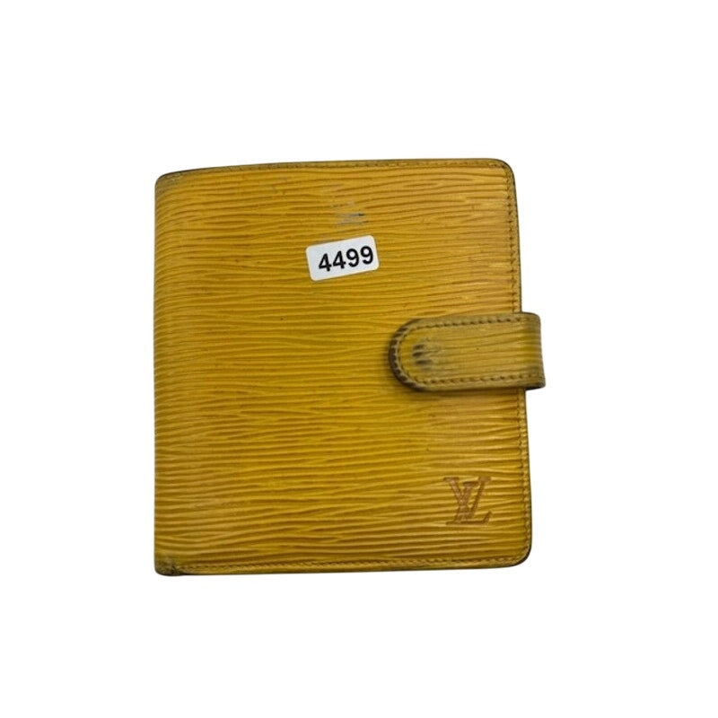 Louis Vuitton Epi Leather Porte Billets Compact Bifold Wallet Yellow Womens