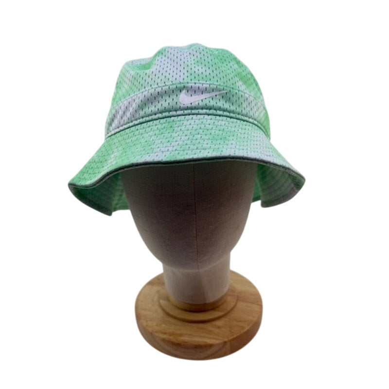 Nike Tie Dye Mesh Bucket Hat Dri-FIT Lightweight Green White Womens Sz L/XL