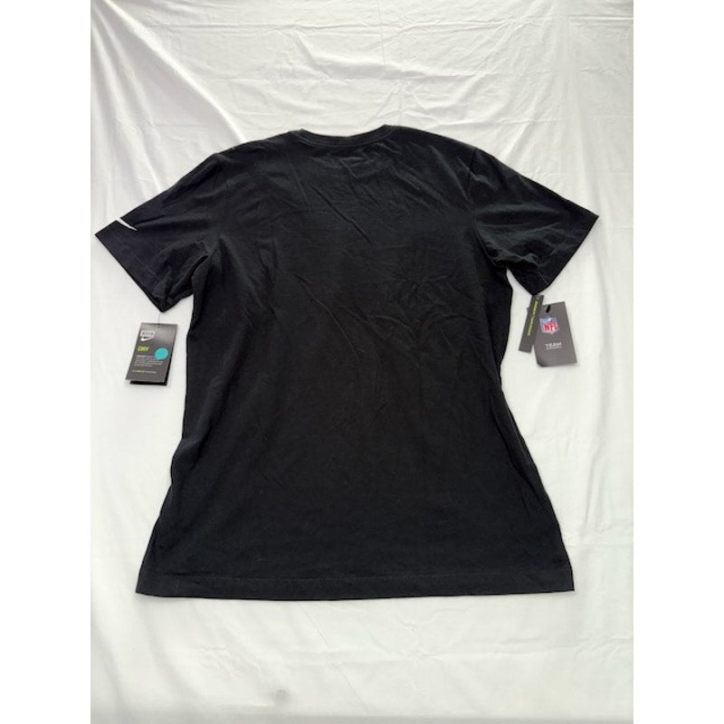 Nike Dri-Fit NFL Las Vegas Raiders T-Shirt Standard Fit Black Mens Size M