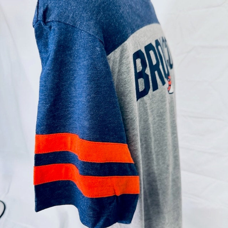 47 Brand Denver Broncos '47 Versus Club T-Shirt Gray Orange Mens Medium