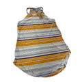 American Rag Cie Halter Tank Top Hi-Low Striped Yellow Blue Women Size XS