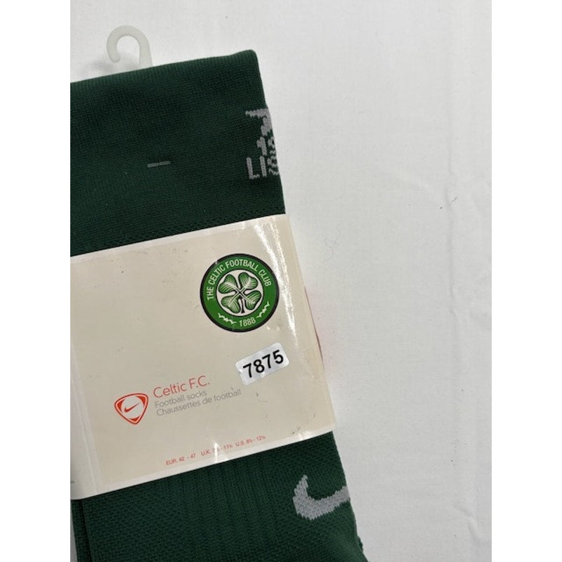 Nike Celtic Football Socks Knee-High Logo Print Green Adult Size 8.5-12.5
