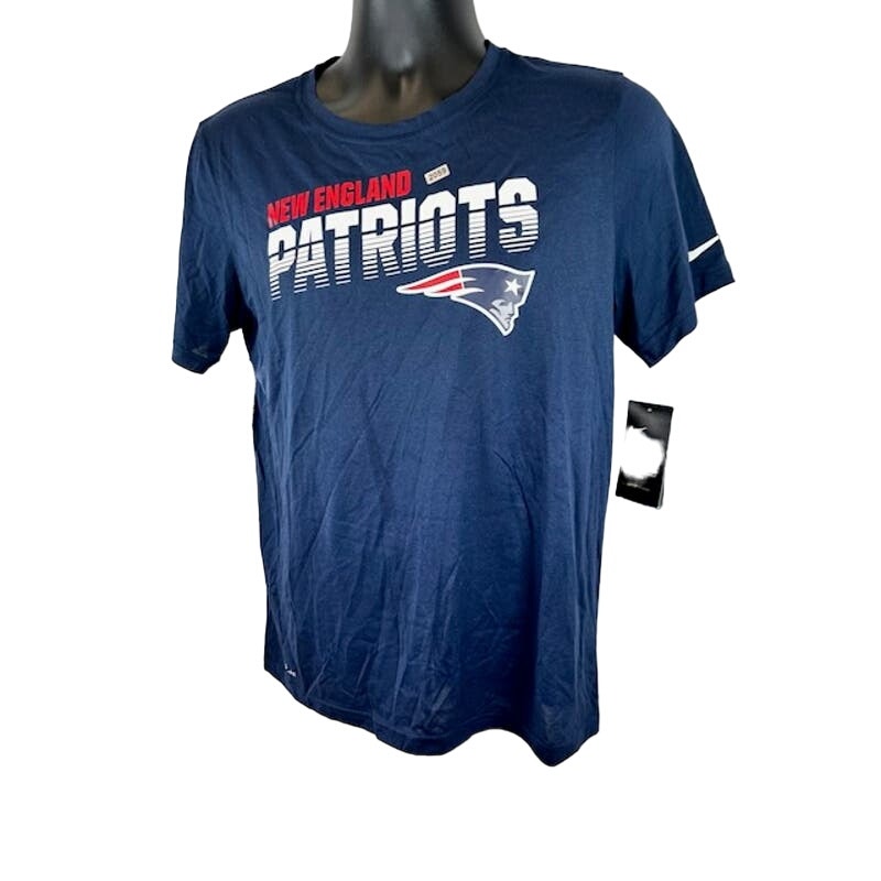 Nike New England Patriots Team Sideline Performance T-Shirt Blue Youth Size XL