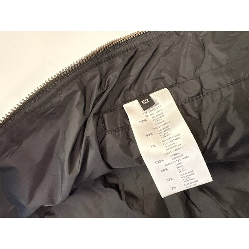 Givenchy Plaid Down Quilted Vest Full-Zip Pockets Black/Multicolor Mens Size 52