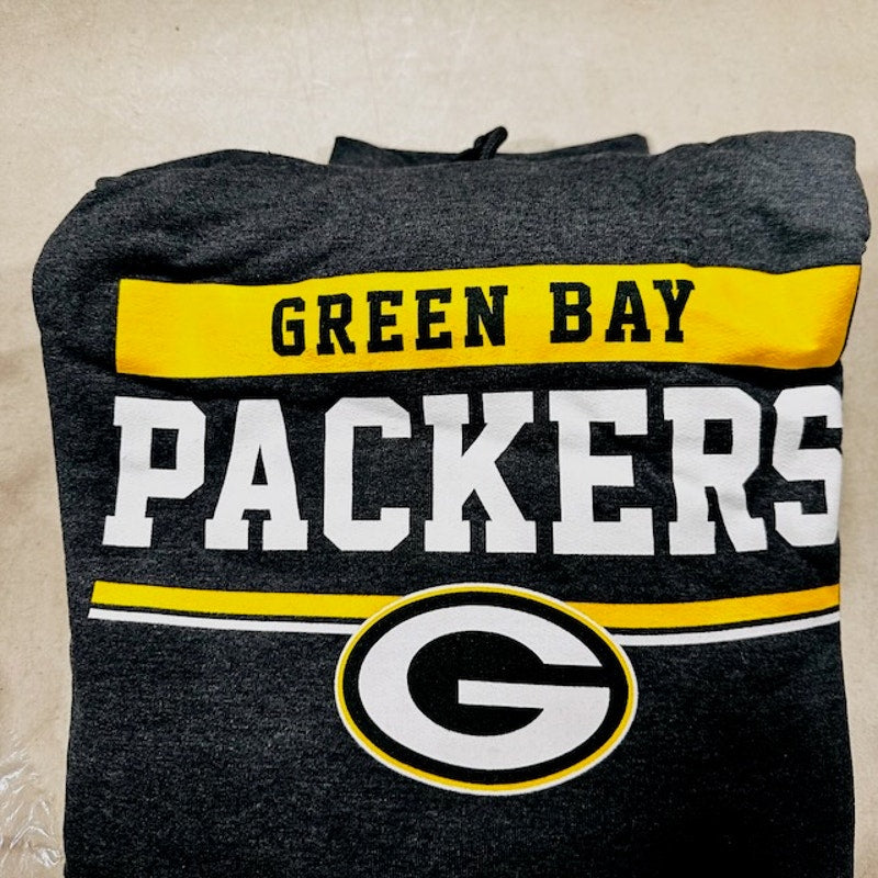 Campus Colors Green Bay Packers Hoodie Sweatshirt Heather Gray Mens Large