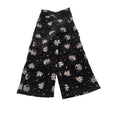 Shift Wide Leg Pants Floral Print High Waist Stretch Womens Black Size XS