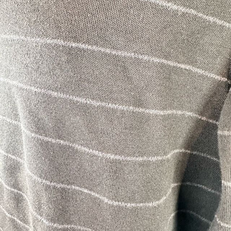 Calvin Klein Quarter-Zip Sweatshirt Liquid Touch Regular Fit Stripe Gray Mens M