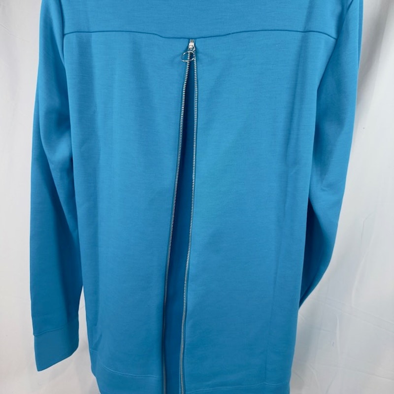 Nike Back Zip Golf Sweatshirt Long Sleeve Dri-Fit Loose Fit Blue Womens Size M