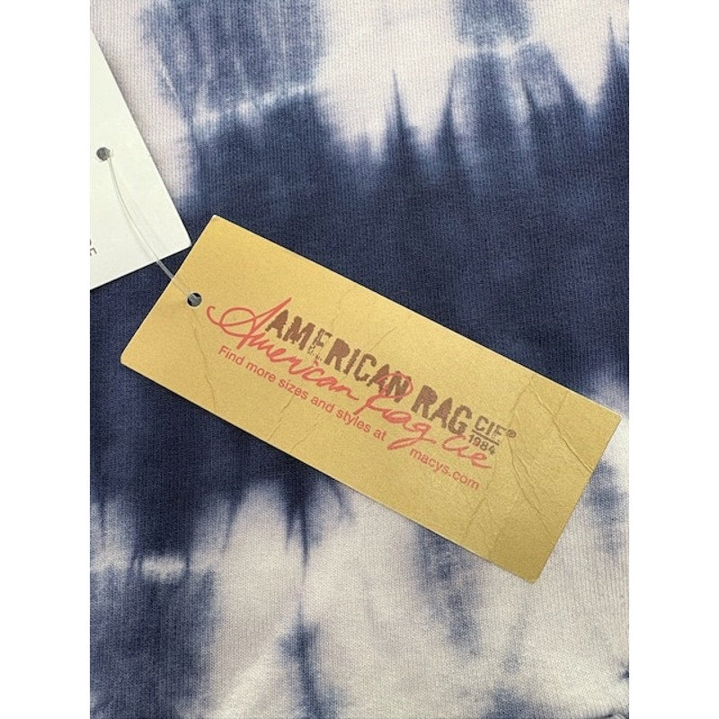 American Rag Cie Cropped Tie-Dyed Sweatshirt Navy/White Womens Size XXS