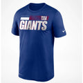 Nike Dri-FIT NFL New York Giants Sideline Legend Tee Crewneck Blue Mens Size XL