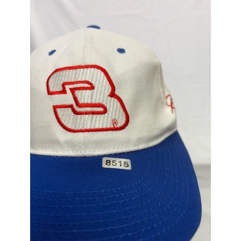 Competition View Dale Earnhardt #3 Adjustable Hat NASCAR White Blue Unisex OSFM