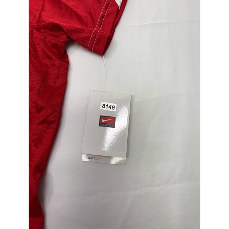 Nike Soccer Jersey Shirt Short Sleeve V-Neck Pullover Red/White Womens Sz XL