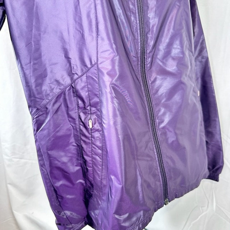 Under Armour Run True Jacket Full Zip Hooded Windbreaker Purple Womens Size S
