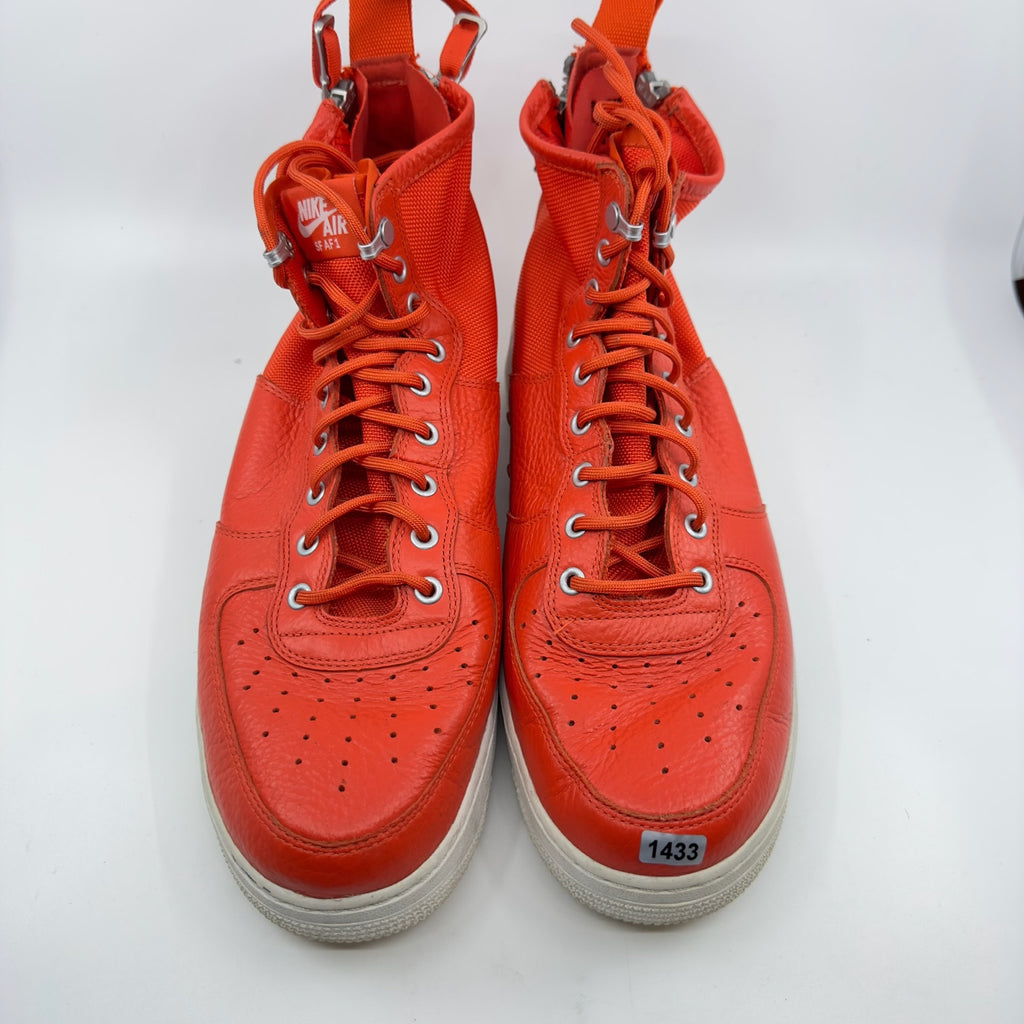Nike SF Air Force One AF1 Mid Sneaker Shoes 917753-800 Team Orange White Mens 13