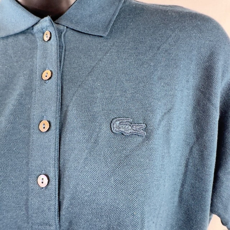 Lacoste Flowing Stretch Cotton Piqué Soft Polo Relaxed Fit Azurite Womens Size XS