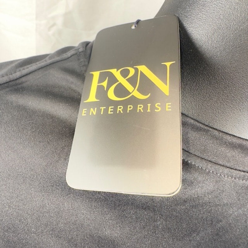 F&N Enterprise Athletic Shirt Long Sleeve Crew Neck Quick Dry Gray Mens Size S