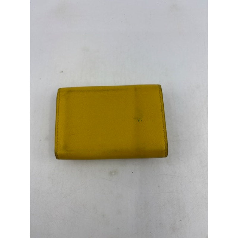 Balenciaga Envelope Wallet Leather Mini Wallet Card Holder Coin Purse Yellow