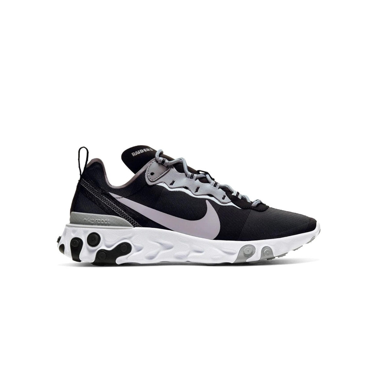 Nike NFL x React Element 55 Oakland Raiders CK4803-001 Black/White Mens Sz 9