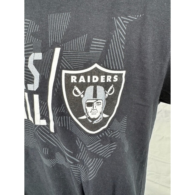 Majestic Fanatics Oakland Raiders NFL Geo Drift Cotton T-Shirt Black Mens Size M
