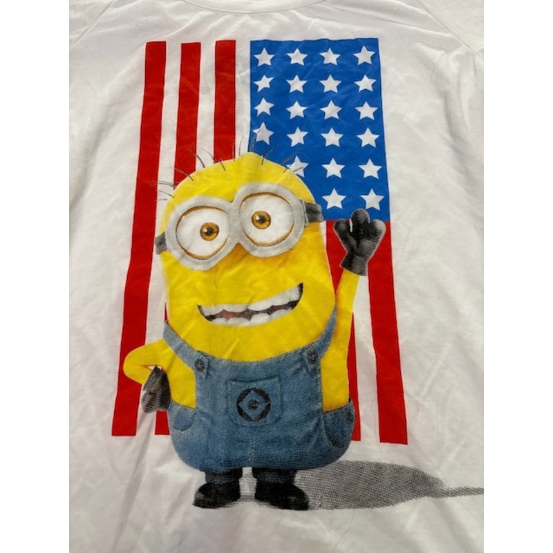 Despicable Me Minion Flag Graphic T-Shirt By Hybrid White Juniors Size XS