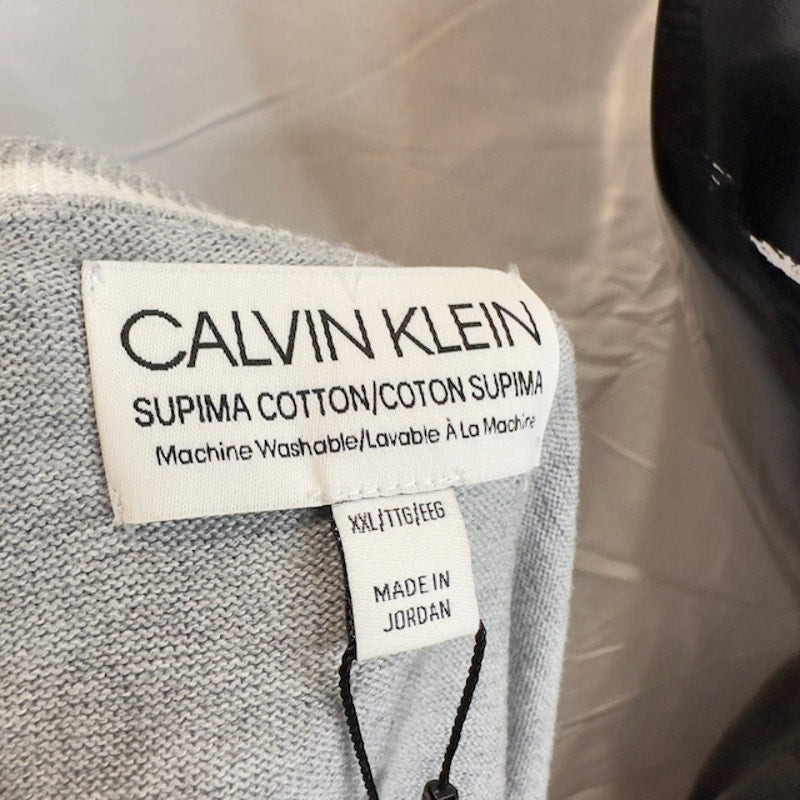 Calvin Klein Supima Cotton Crewneck Sweater Regular Fit Heater Gray Mens 2XL