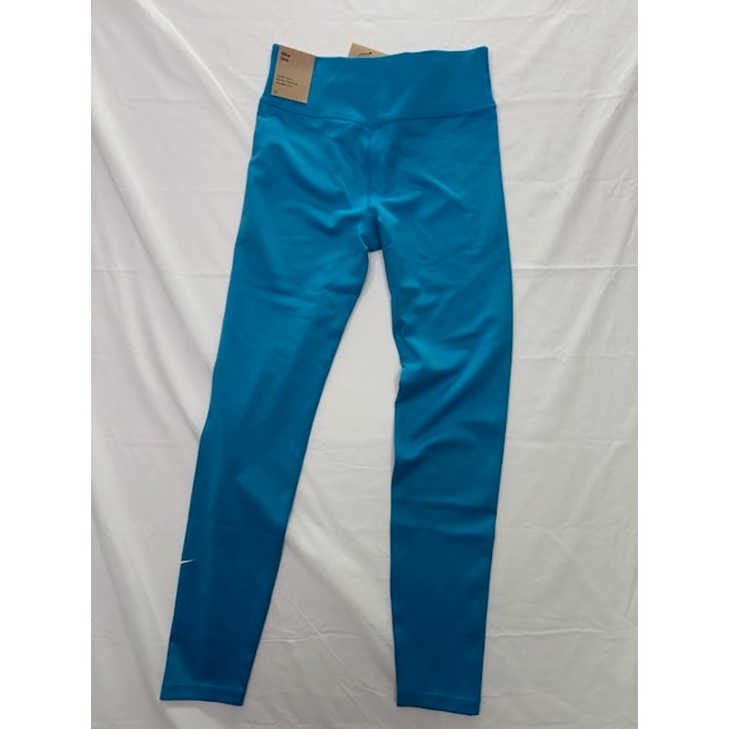 Nike Dri-FIT One High-Rise Leggings Full Length Tight Fit Blue Girls Size L