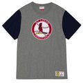 Mitchell & Ness MLB Color Blocked S/S Tee St. Louis Cardinals Gray Navy Size XL
