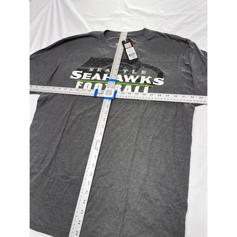 Majestic Seattle Seahawks NFL Interception T-Shirt Triple Peak Gray Size XL