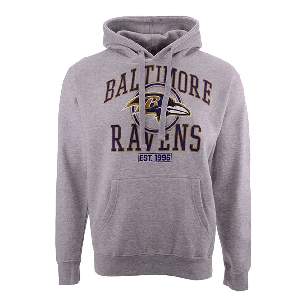 Junk Food NFL Baltimore Ravens Established 1996 Hoodie Heather Gray Mens Size 2X