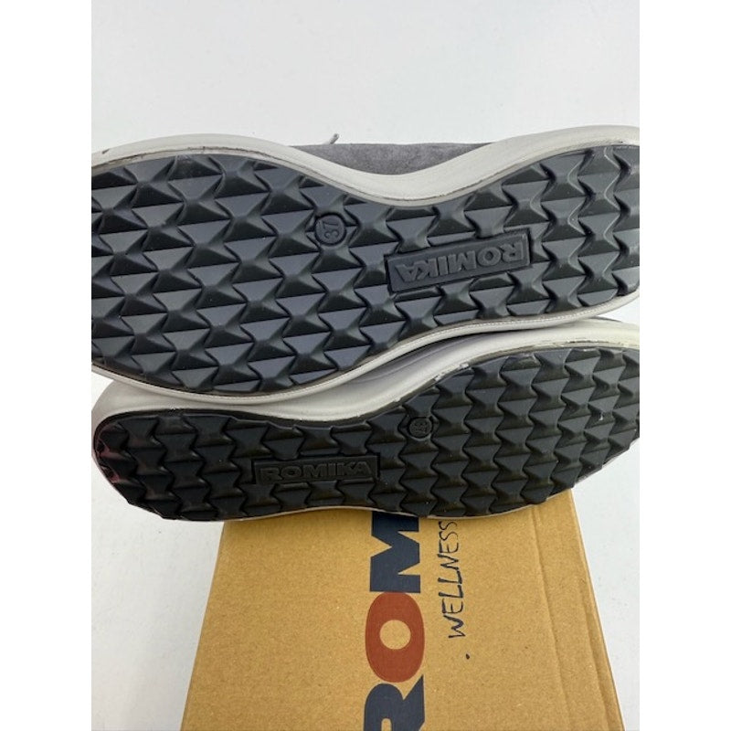 Romika Madera 16 Sneakers Leather Suede Lace-Up Shoes Asphalt Womens Size 37