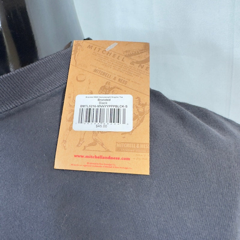 Mitchell & Ness Mens Branded M&N Heavyweight Graphic S/S Tee Black Small