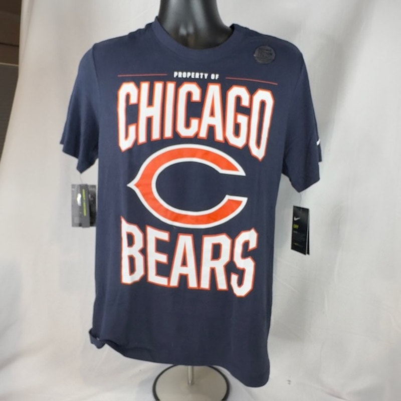 Nike Dri-Fit NFL Chicago Bears Property Of Performance T-Shirt Navy Mens Size M