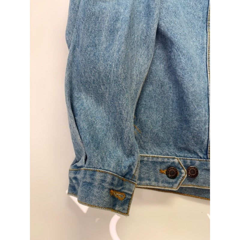 Vintage Hard Rock Cafe Tijuana Denim Jacket Embroidered Logo Blue Mens Size 42