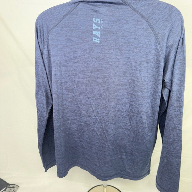 Majestic Tampa Bay Rays Contenders Welcome Quarter Zip Jacket Navy Mens L