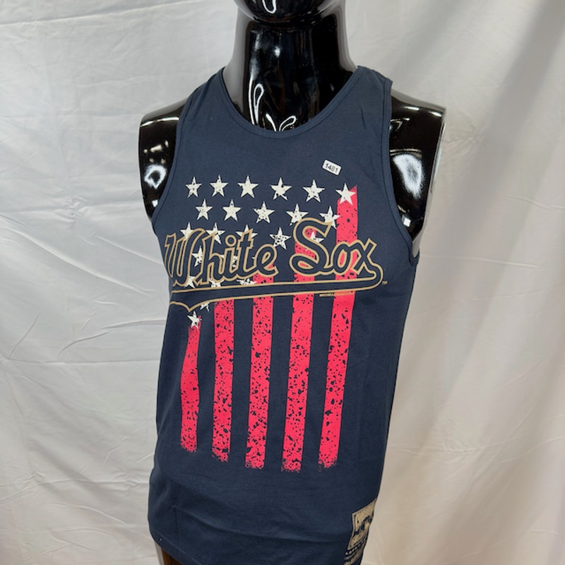 Mitchell & Ness MLB Chicago White Sox Stars Stripes Tank Top Navy Blue Size S