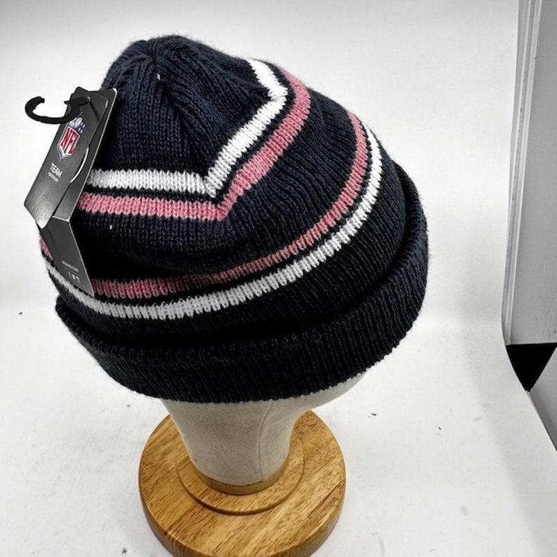 47 Brand NFL Denver Broncos Marled Stripe Cuff Knit Beanie Navy Pink OS