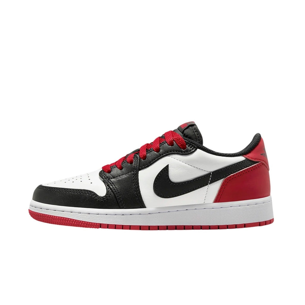Air Jordan 1 Retro Low OG GS Sneakers CZ0858-106 White Red Black Kids Size 7Y