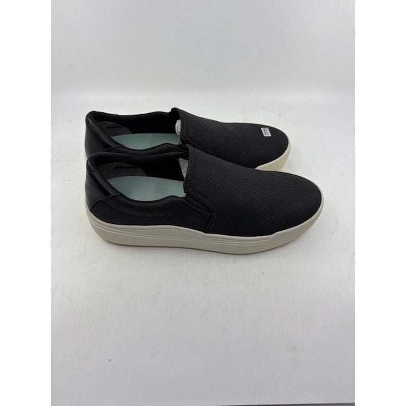 Dr. Scholl's Nova Slip-On Sneakers Faux Leather Shoes Black Womens Size 10M
